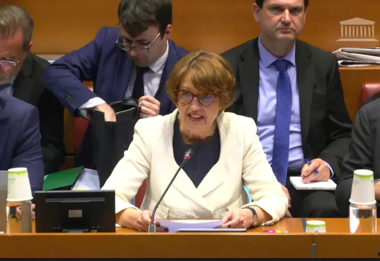 Annie Genevard le 14 mai 2025 devant la commission des finances de l’Assemblée nationale