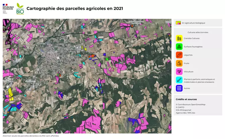 CartoBio, cartographie interactive des parcelles bio