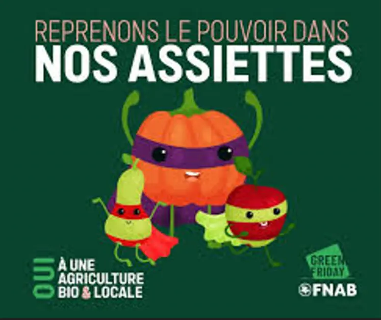 affiche action green day avec des légumes 