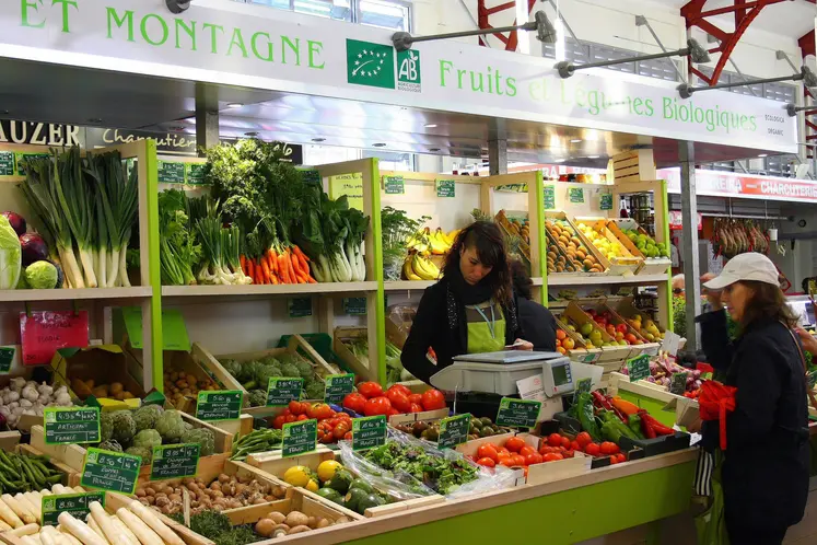 rayon fruits et légumes bio