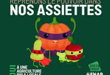 affiche action green day avec des légumes 