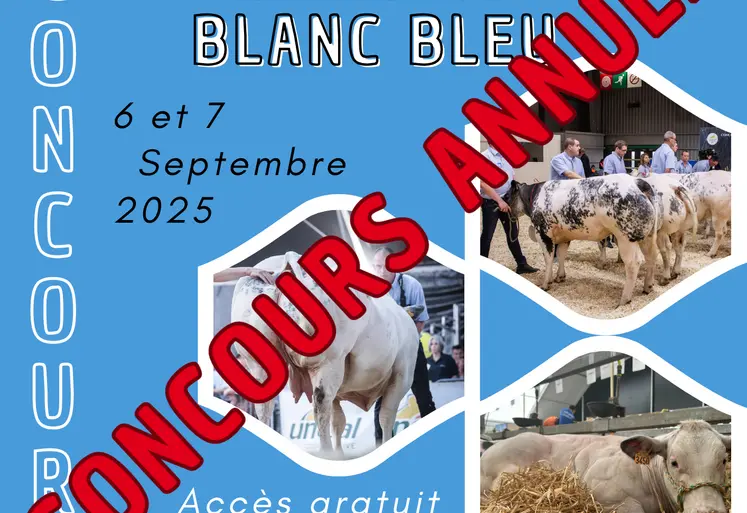 affiche concours national Blanc Bleu 2025 annulé