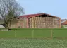 bâtiment de stockage de la paille sur une exploitation agricole