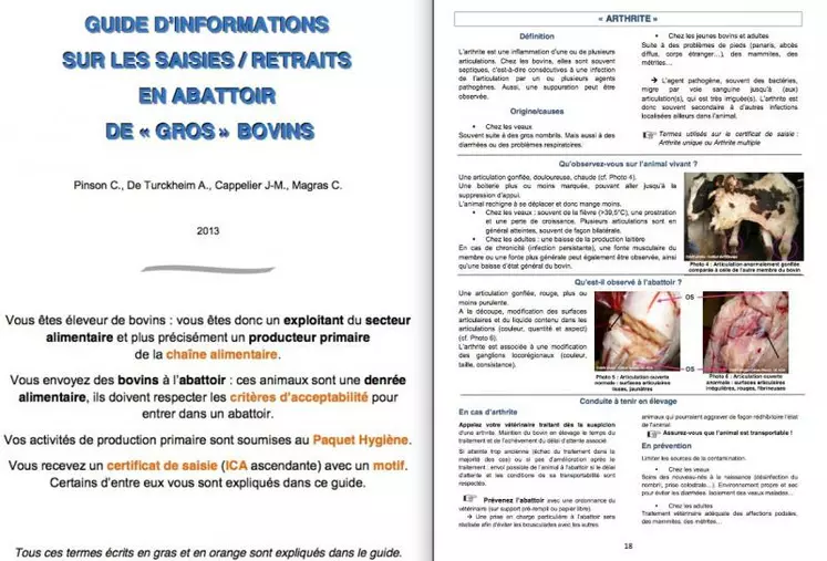 Extrait du guide technique réalisé par la véttérinaire Céline Pinson.