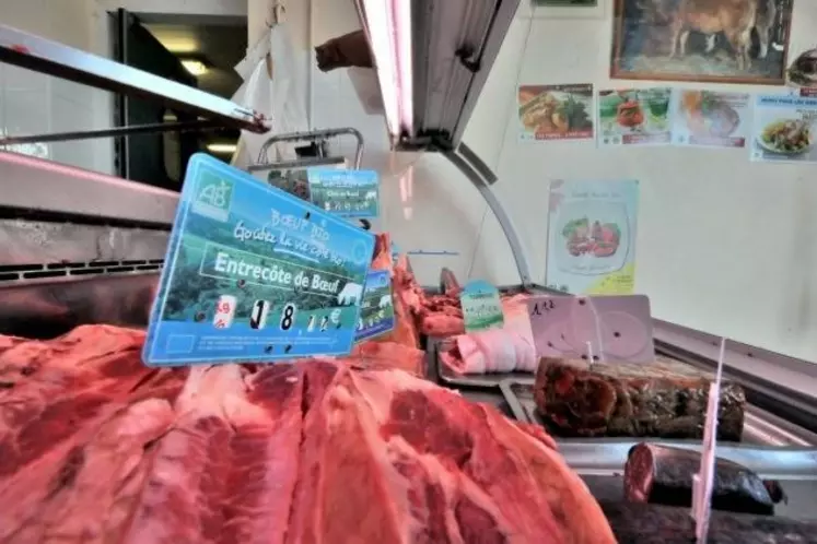 Les boucheries artisanales réalisent 15 % des ventes de viande bio.