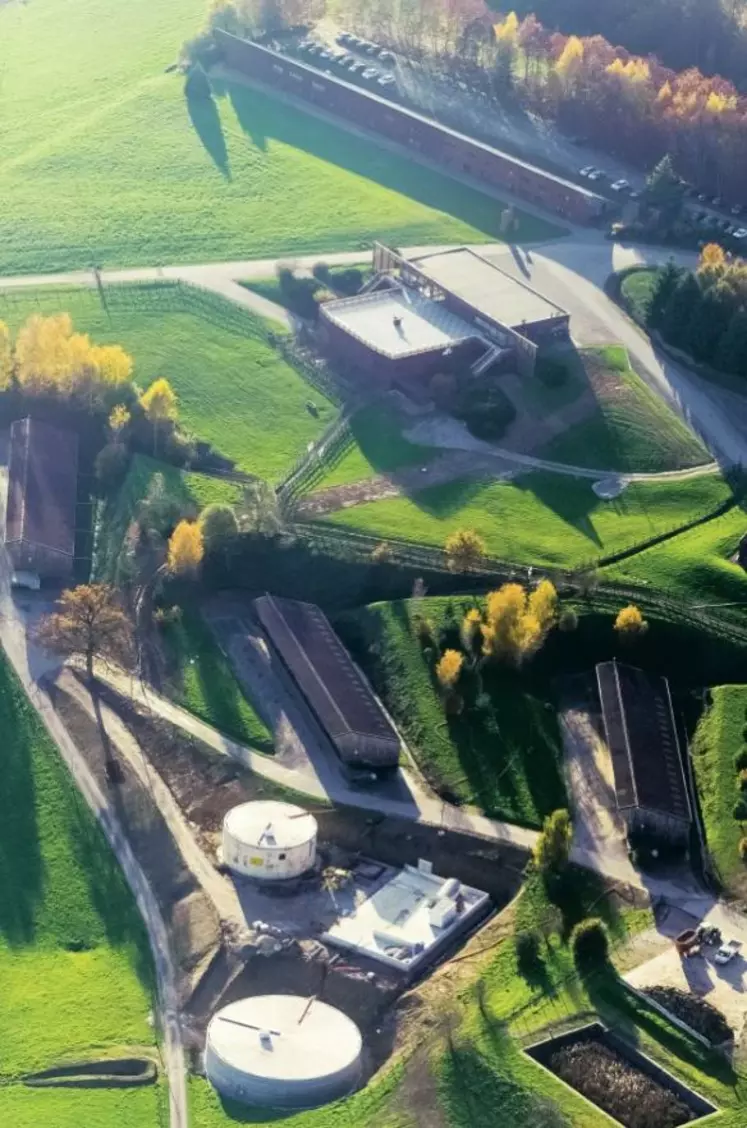 L’unité de méthanisation du pôle de Lanaud, en Haute-Vienne, pendant sa construction.