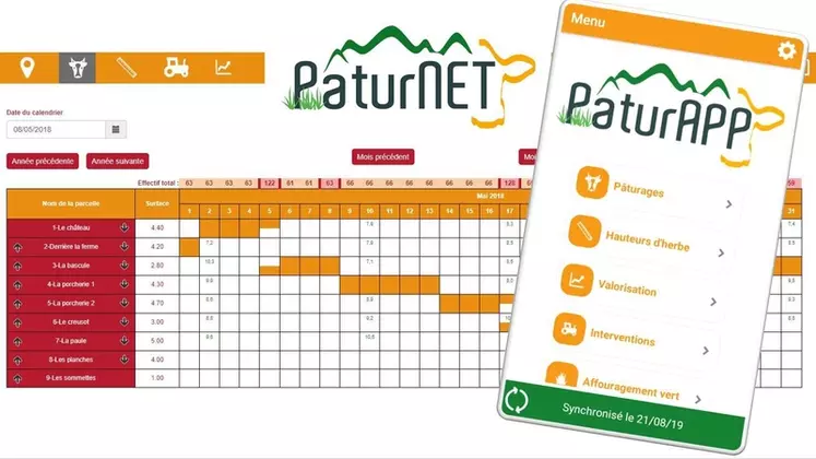 Cet outil facilite la saisie des données et leur valorisation au service des éleveurs. © PâturNet