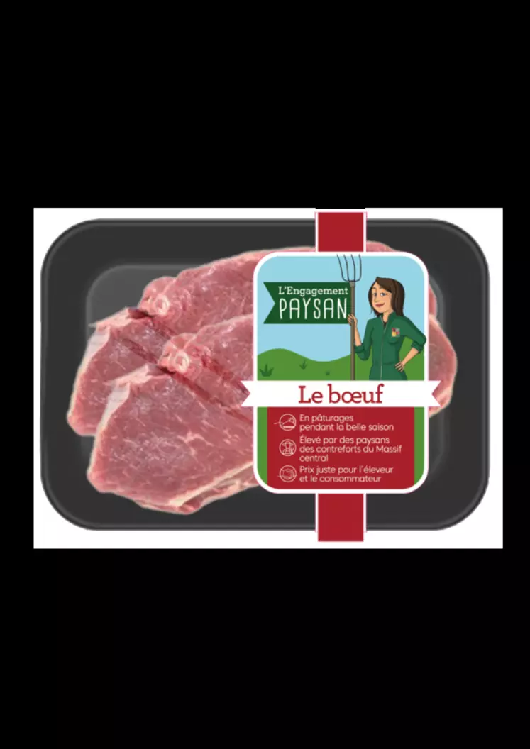Les consommateurs pourront retrouver les viandes issues de la marque « L’engagement paysan » dans les GMS.