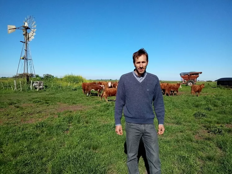 Le cheptel de Javier et Adrián Denardi est composé de vaches hereford élevées en plein air intégral sur des parcelles en location.