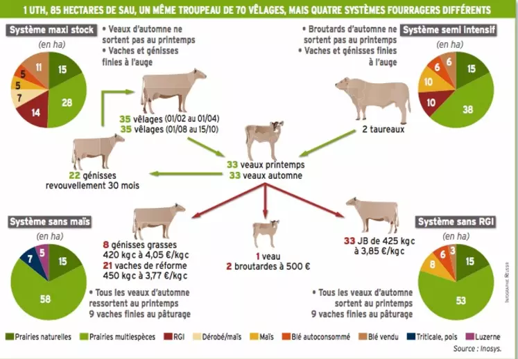 inosys Pays de la Loire et Deux-Sèvres quatre systèmes fourragers