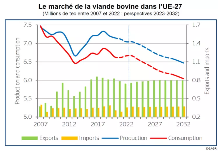 Vincent Chatellier, économiste à l'Inrae : « l'Europe est excédentaire en viande bovine et le restera pour les dix prochaines années »