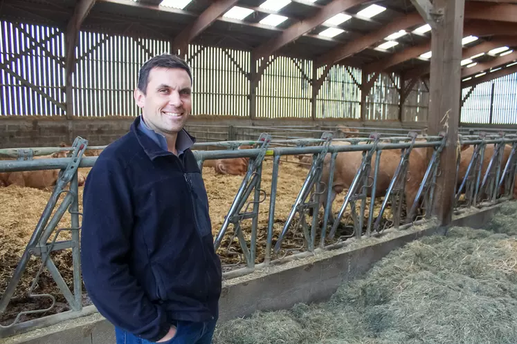 Nicolas Bouttier, éleveur de vaches allaitantes dans la Sarthe et gérant de l’atelier Qualiviandes 72