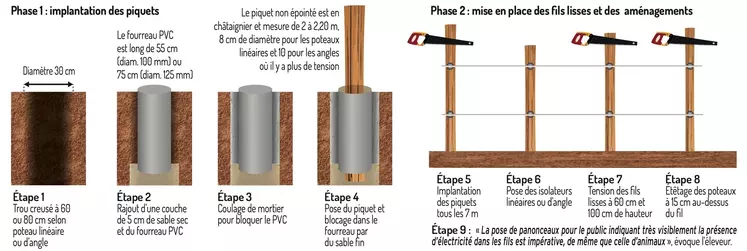 Graphique : schéma de l'implantation des piquets