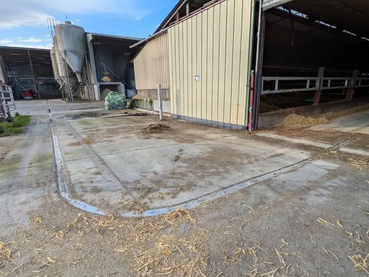 <em class="placeholder">La bande de guidage métallique incrustée dans le béton provoque une usure prématurée des roues du robot. </em>