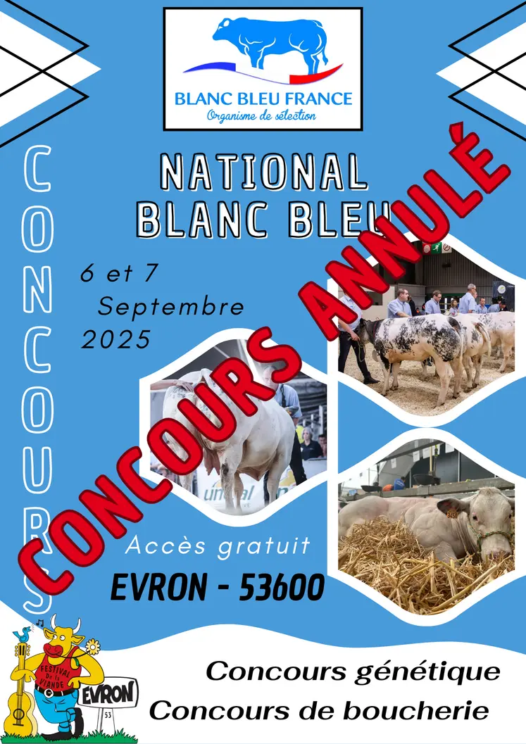 affiche concours national Blanc Bleu 2025 annulé