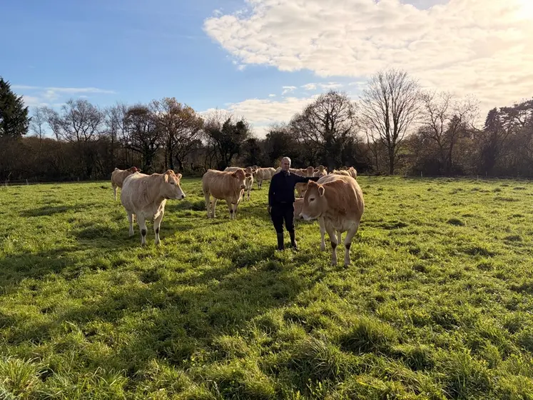<em class="placeholder">Pascal Cabon éleveur de blondes d'Aquitaine dans le Finistère, prairies</em>