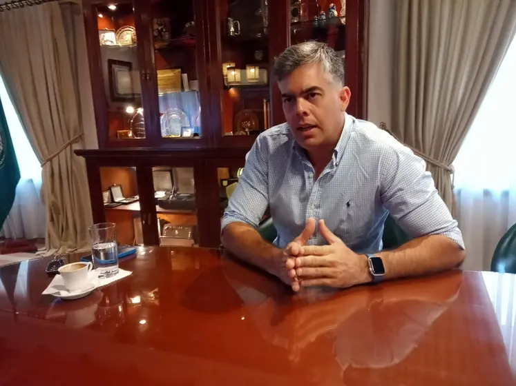 <em class="placeholder">Martín Filártiga, éleveur de vaches allaitantes au Chaco et secrétaire général de l’association rurale du Paraguay.</em>