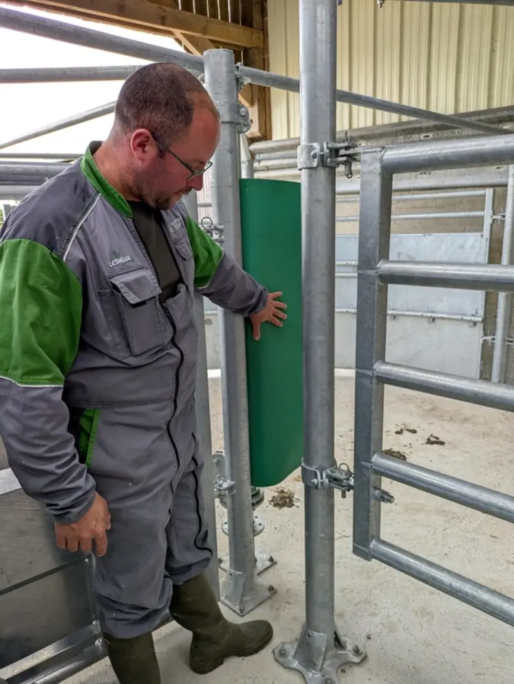 <em class="placeholder">Passage d'homme entre deux poteaux du couloir de contention</em>