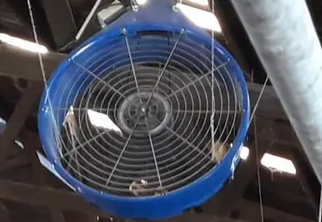 ventilateur à flux horizontal bâtiment élevage bovin