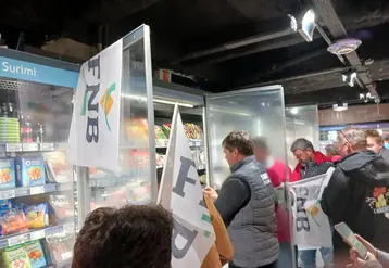 action syndicale viande bovine magasin Paris mai 2026