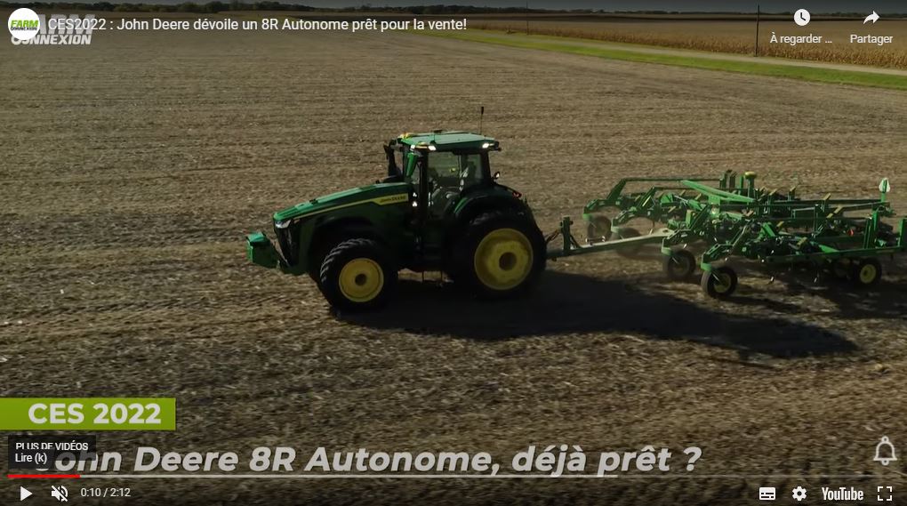 CES 2022] John Deere dévoile son tracteur autonome commercialisé courant  2022