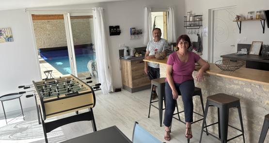 Cécile et Thierry Lemaître gèrent avec leur fils et leur belle-fille ce gîte.