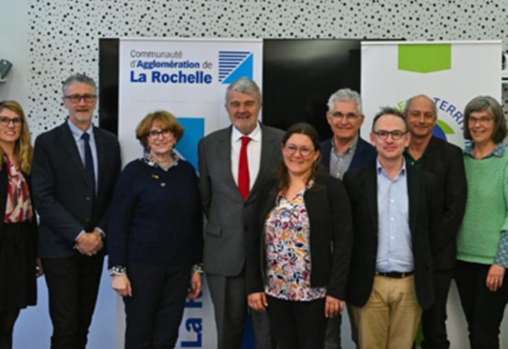 Les partenaires de la SEM Énergies La Rochelle, réunis le 27 mars.