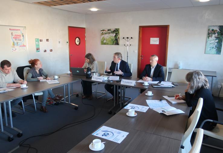 Rémy Coopman, président et Bruno Alapetite ont détaillé les chiffres et activités d'Eaux de Vienne.