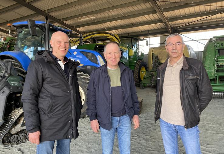 Olivier Marquis, président de la FdCuma 79, Jérôme Audurier, président de la Cuma la Fontaine et Pascal Chantepie, directeur FdCuma 79.