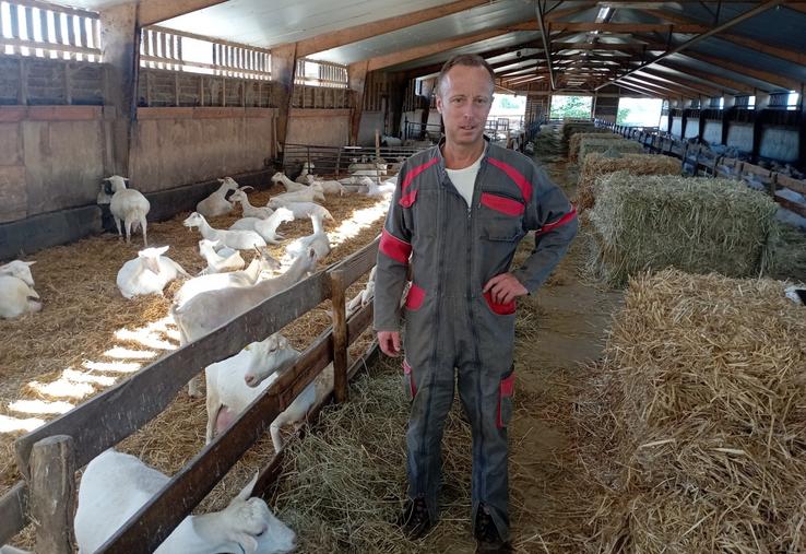 Antony Letourneau a développé depuis une vingtaine d'années un élevage caprin au cœur d'une Haute-Saintonge davantage tournée vers la production viticole.