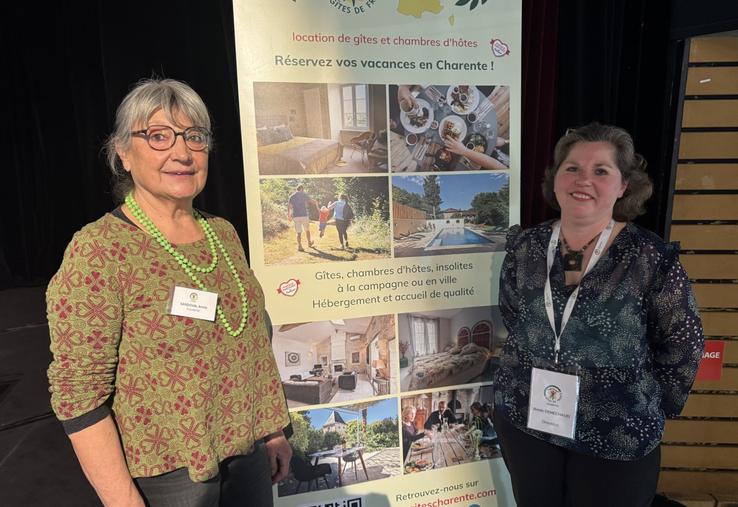 Annie Sandoval, présidente, et Annie Denéchaud, directrice de Gîtes de France Charente.