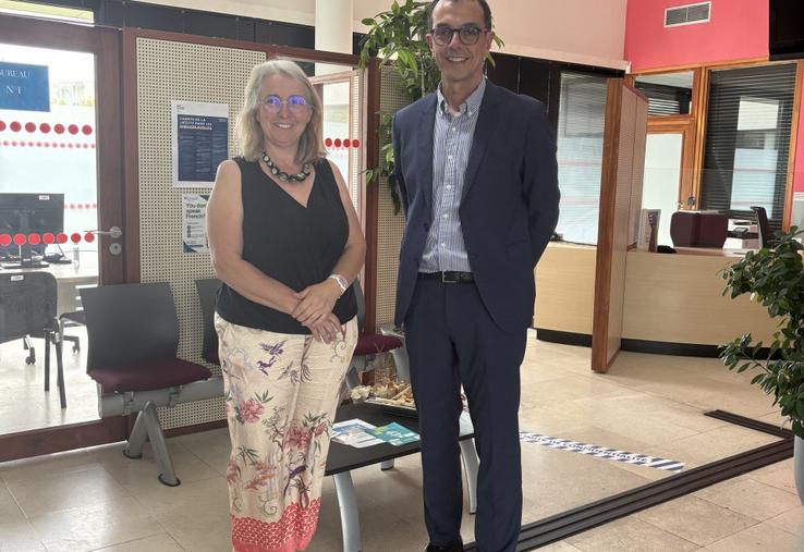 Thierry de Laburthe, Directeur régional et Anne Stanghellini, directrice du contrôle/LCTI de l'Urssaf Poitou-Charentes.