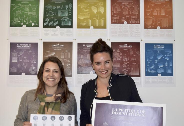 Carolina Valle, assistante administrative et Vanessa Ferey, directrice de l'association des Savoir-faire du cognac.