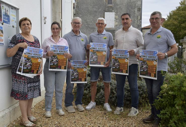 De gauche à droite : Yvette Fort, Florine Rainaud, Raymond Vallée, Jean-François Thibaud, Manuel Desvergne et Francis Merlaud.