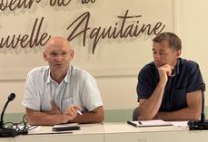 A gauche, l'éleveur des Deux-Sèvres Samuel Hérault a présidé l'assemblée générale de l'Anicap Nouvelle-Aquitaine, le 12 juin.