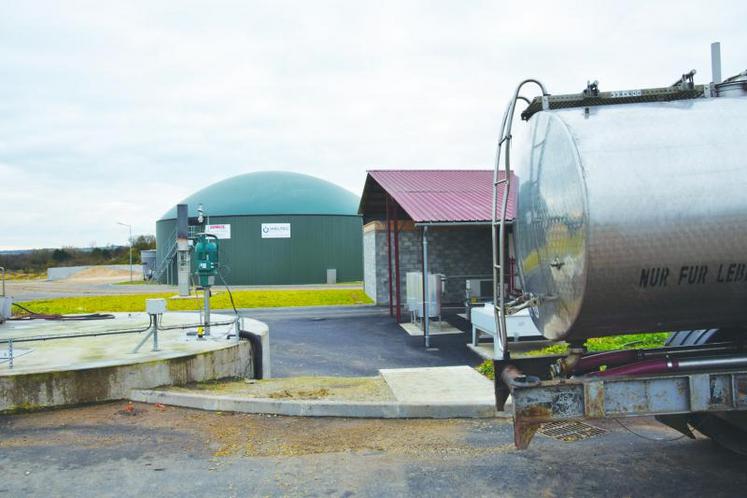 L'unité de méthanisation est raccordée depuis le mois d'octobre