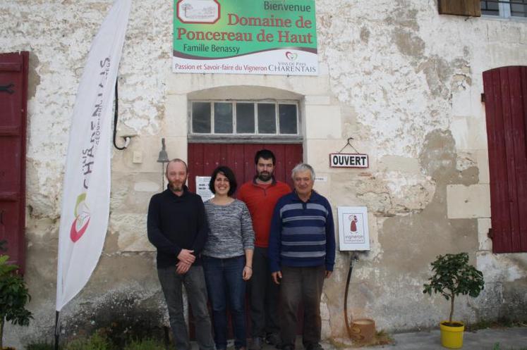 Denis et Ophélie Martin-Benassy, Lionel et Jean-Claude Benassy.