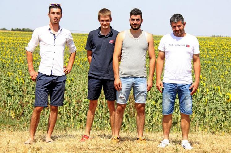 De gauche à droite : Loïs Gardet, Alexandre Jorigné, Clément Faucher et Guillaume Audurier.