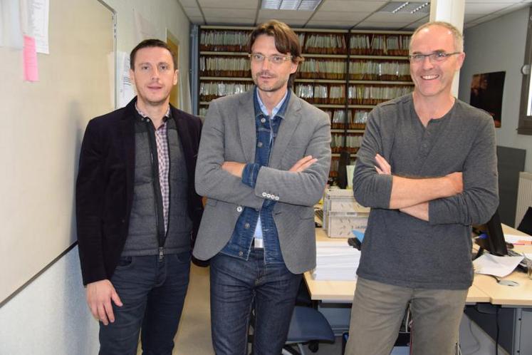 De gauche à droite : Olivier Jalabert, Stéphane Nuq et Jean-François le Maout.