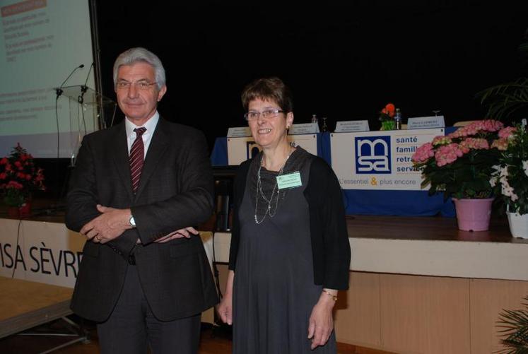 Patrice Léon et Josseline Paillat, respectivement directeur et présidente de la MSA Sèvres-Vienne.
