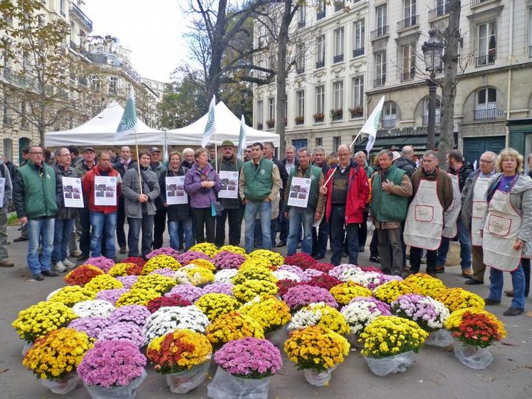 Les producteurs de légumes, de fruits, horticulteurs et viticulteurs ont manifesté contre la remise en cause de l’exonération des charges patronales pour l’emploi de travailleurs saisonniers.