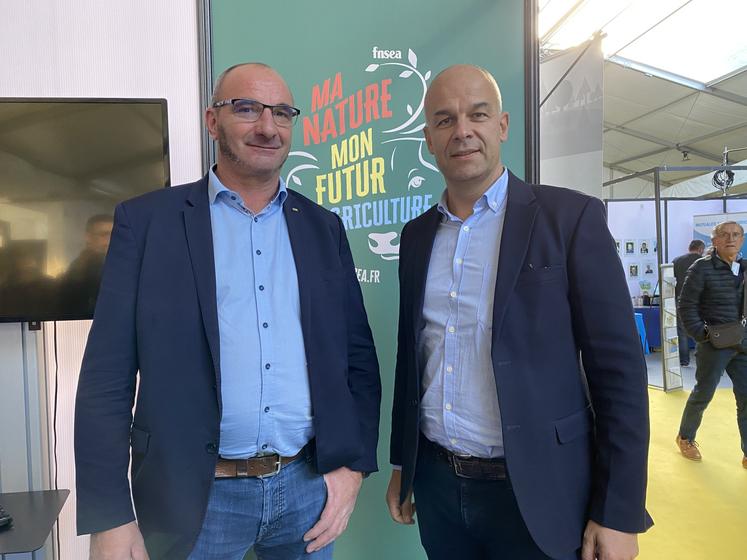 Denis Mousseau, président de la Fnsea 79 et Arnaud Rousseau, président national Fnsea.