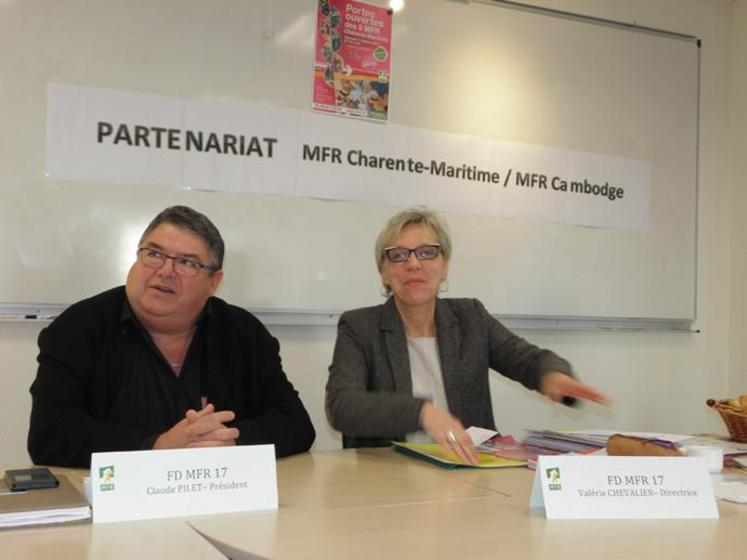 Claude Pilet, président de la FD MFR 17 et Valérie Chevalier, directrice.