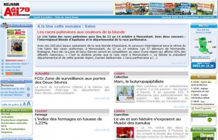L'information agricole des deux-Sèvres en un clic sur www.agri79.com.