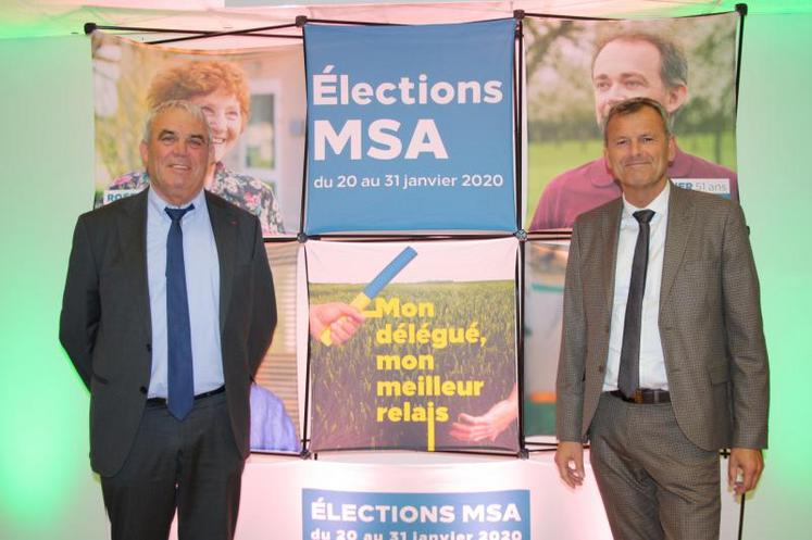 Patrick Couillaud, président MSA des Charentes et Edgard Cloërec, directeur.