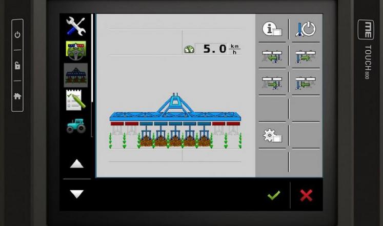 Le relevage indépendant s’utilise notamment pour adapter la
largeur de travail de la bineuse au nombre de rangs du semoir.