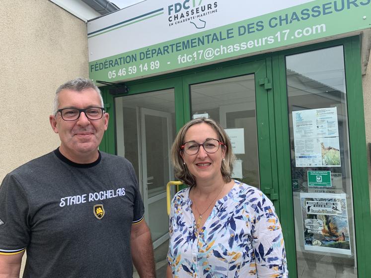 Caroline Bournel et Cyril Rétaud, un duo pour diriger la fédération de chasse.