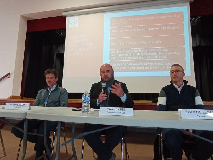 Le président du Cnaoc, Jérôme Bauer, était l’invité de l’assemblée générale des producteurs de pineau. 