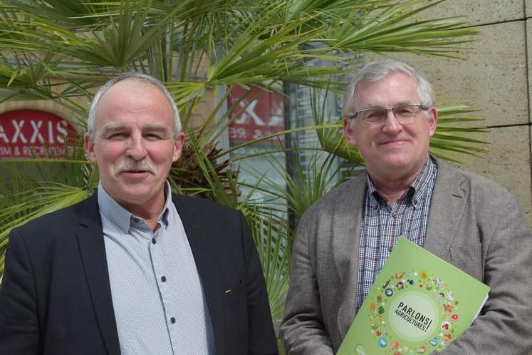 Dominique Graciet, le président de salon de l’agriculture Nouvelle-Aquitaine, et Bruno Millet, le commissaire général.