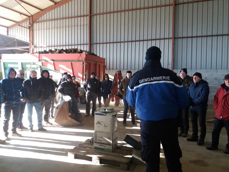 25 exploitations étaient présentes lors de cette rencontre avec les gendarmes.